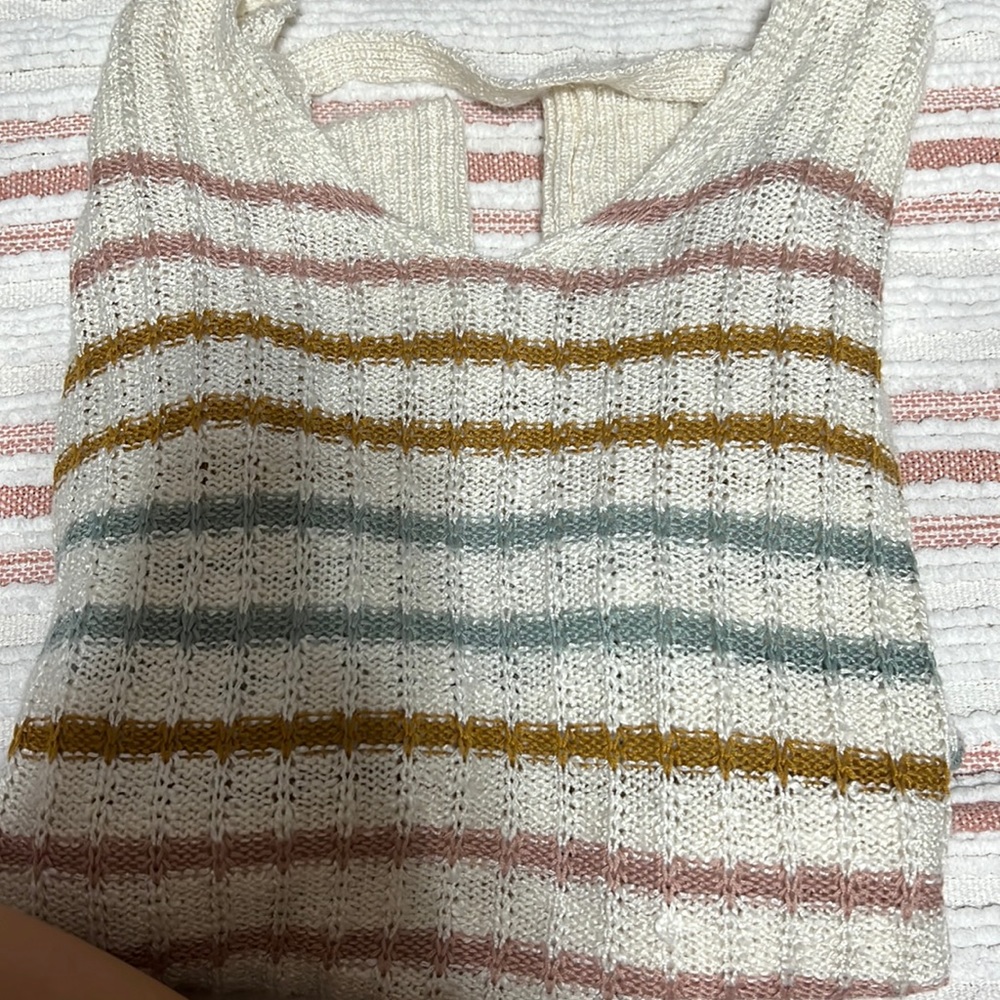 SO colored stripped cropped sweater